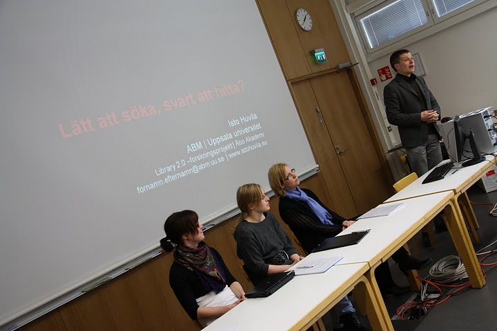 Outi Nivakoski, Maria Kronqvist-Berg, Gunilla Widén, Isto Huvila. Foto: Kim HoLmberg